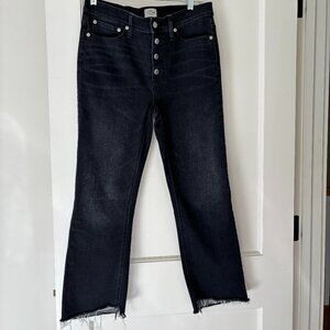 J Crew Billie 9" Demi Boot Crop in Faded Black Size 29